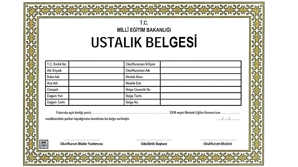 Ustalık Belgesi